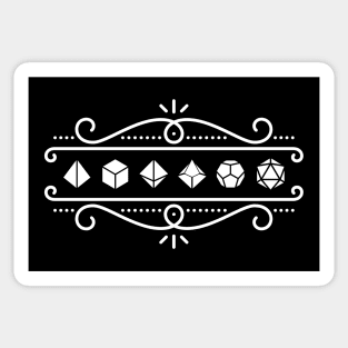 Polyhedral Dice Set Deco Retro Tabletop RPG Sticker